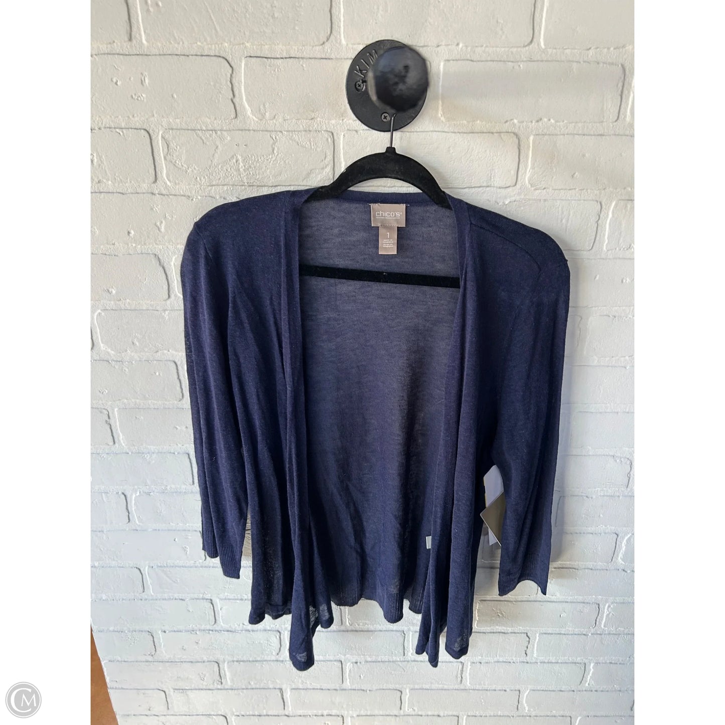 Sweater Cardigan By Chicos In Blue, Size: M