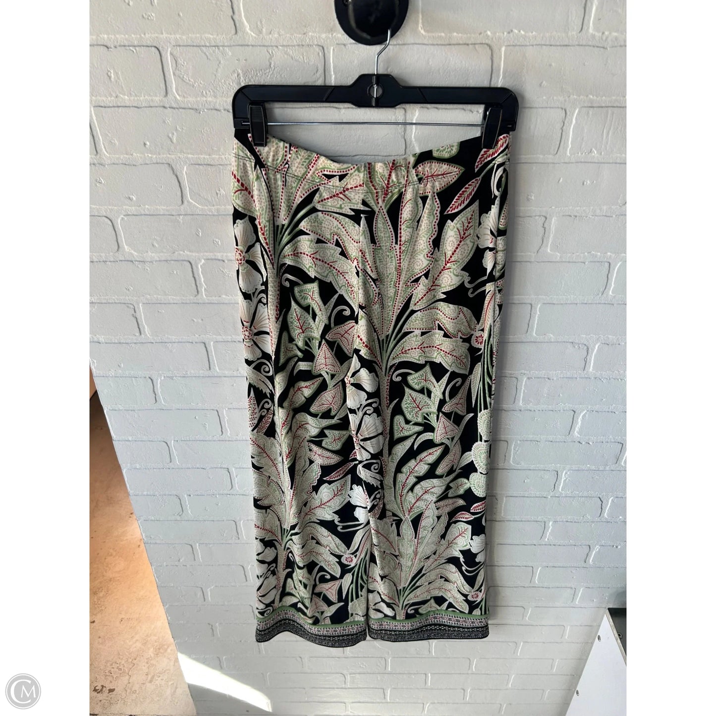 Pants Wide Leg By Chicos In Black & Green, Size: 4