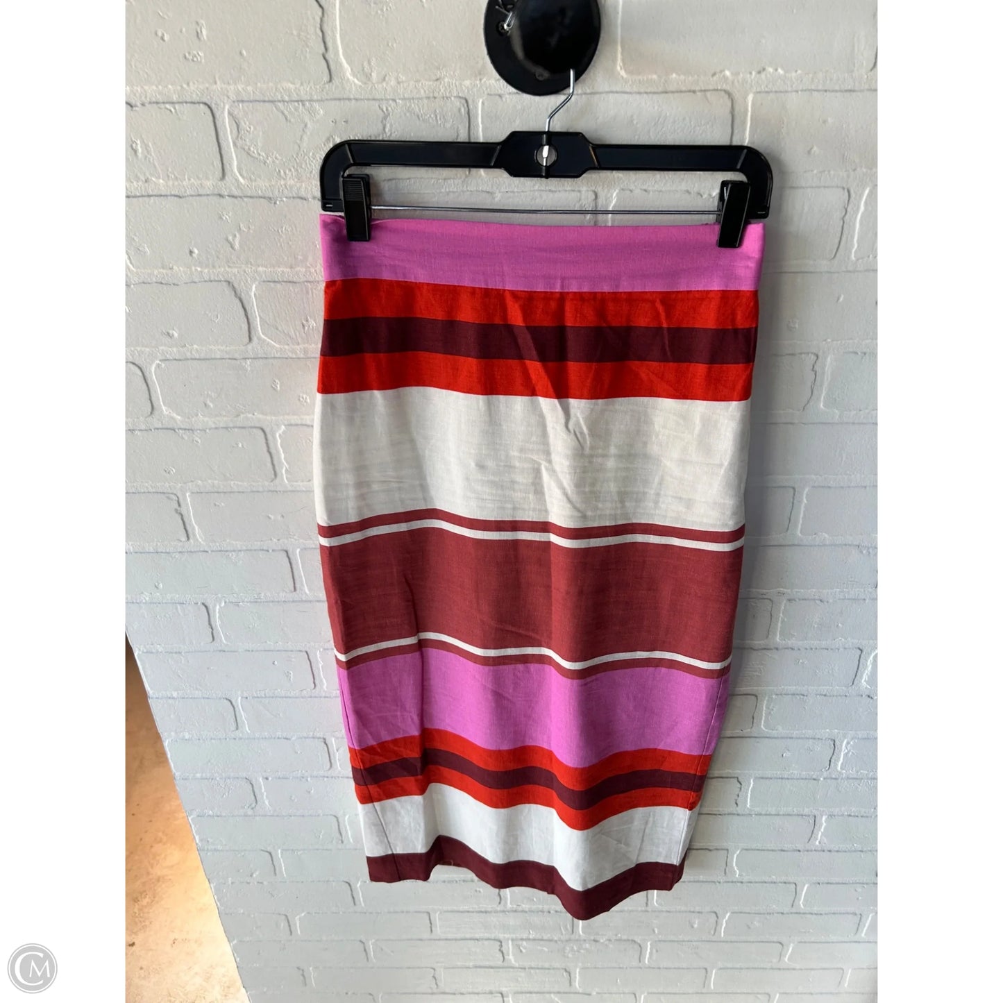 Skirt Midi By Ann Taylor In Orange & Pink, Size: 2