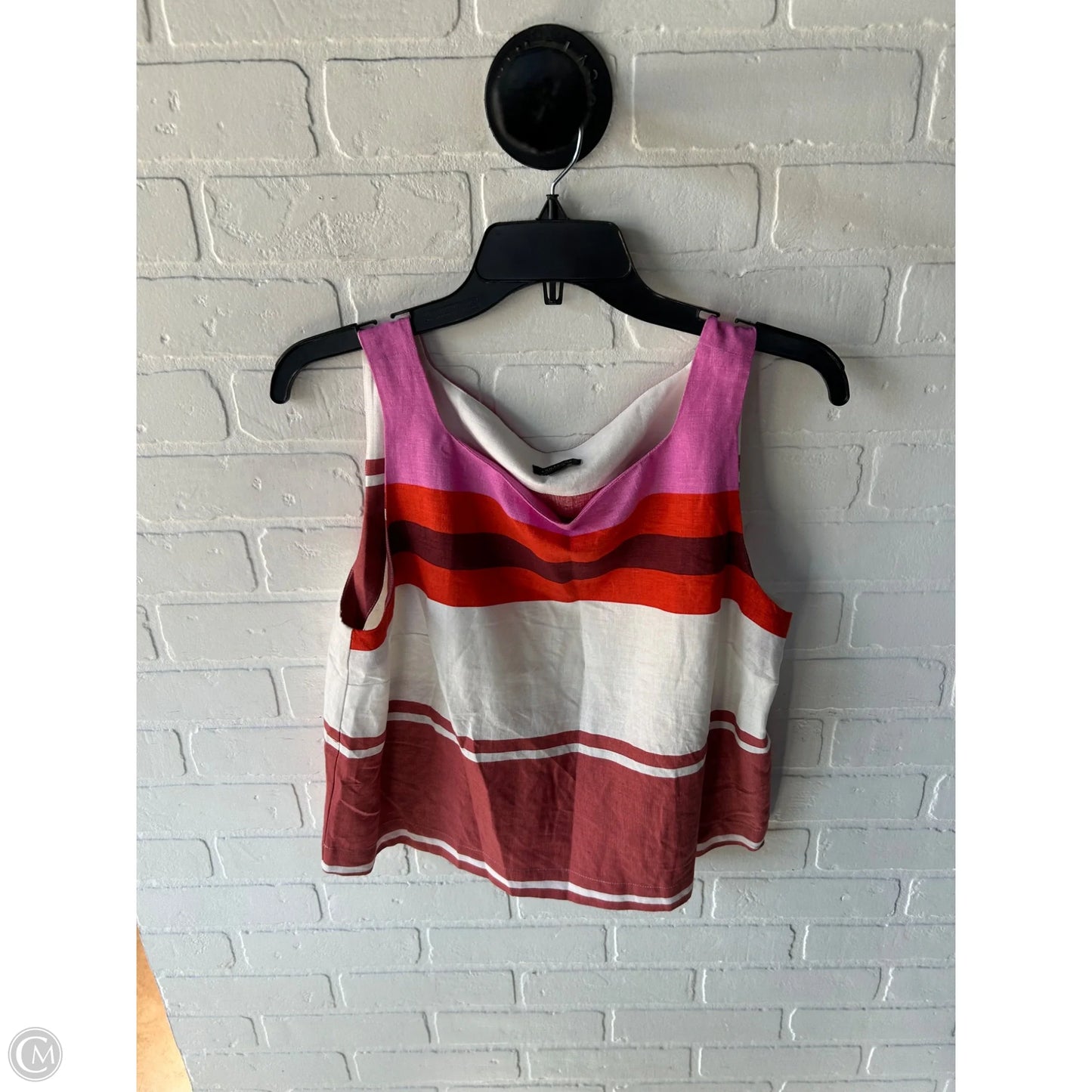 Top Sleeveless By Ann Taylor In Orange & Pink, Size: M