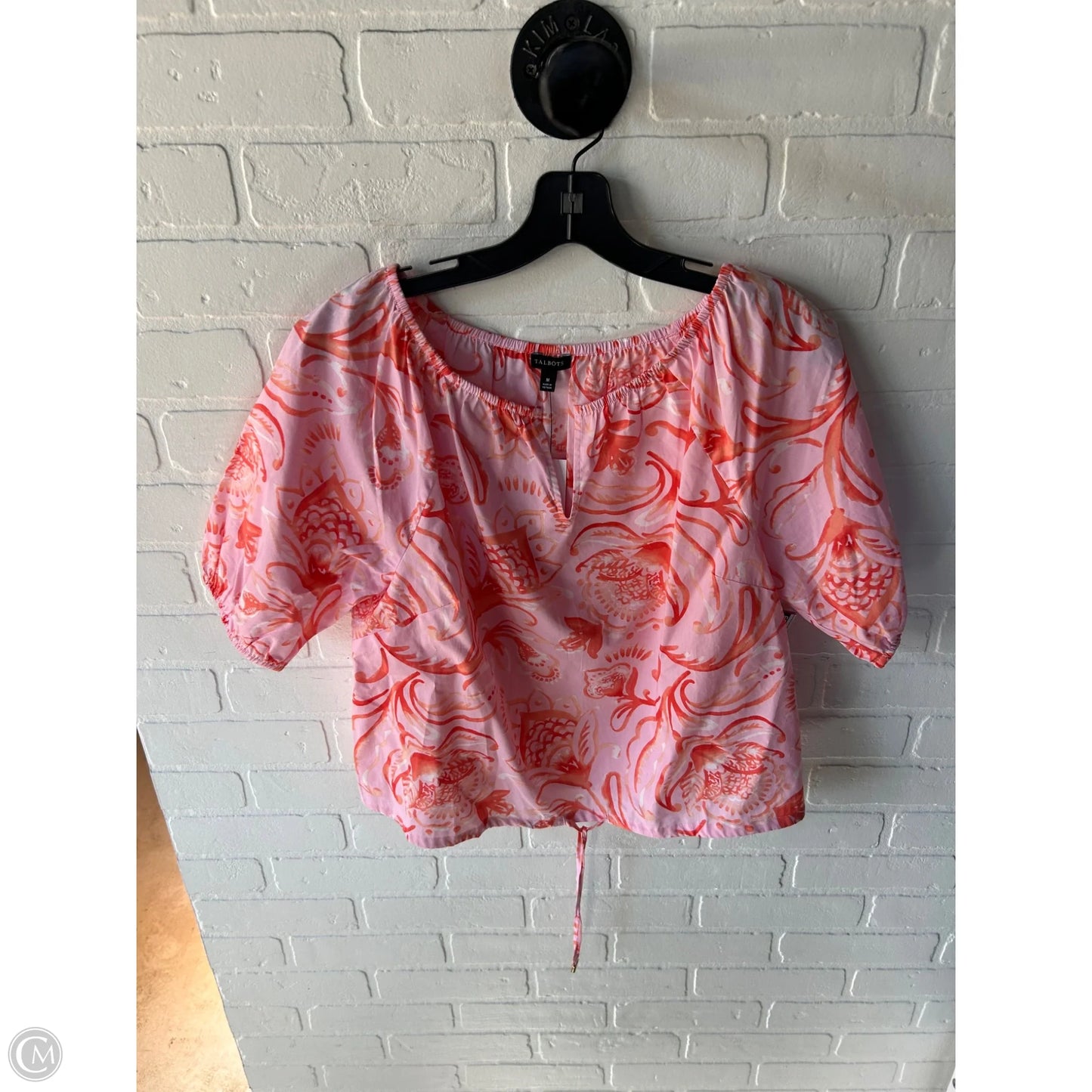 Top Short Sleeve By Talbots In Pink, Size: M