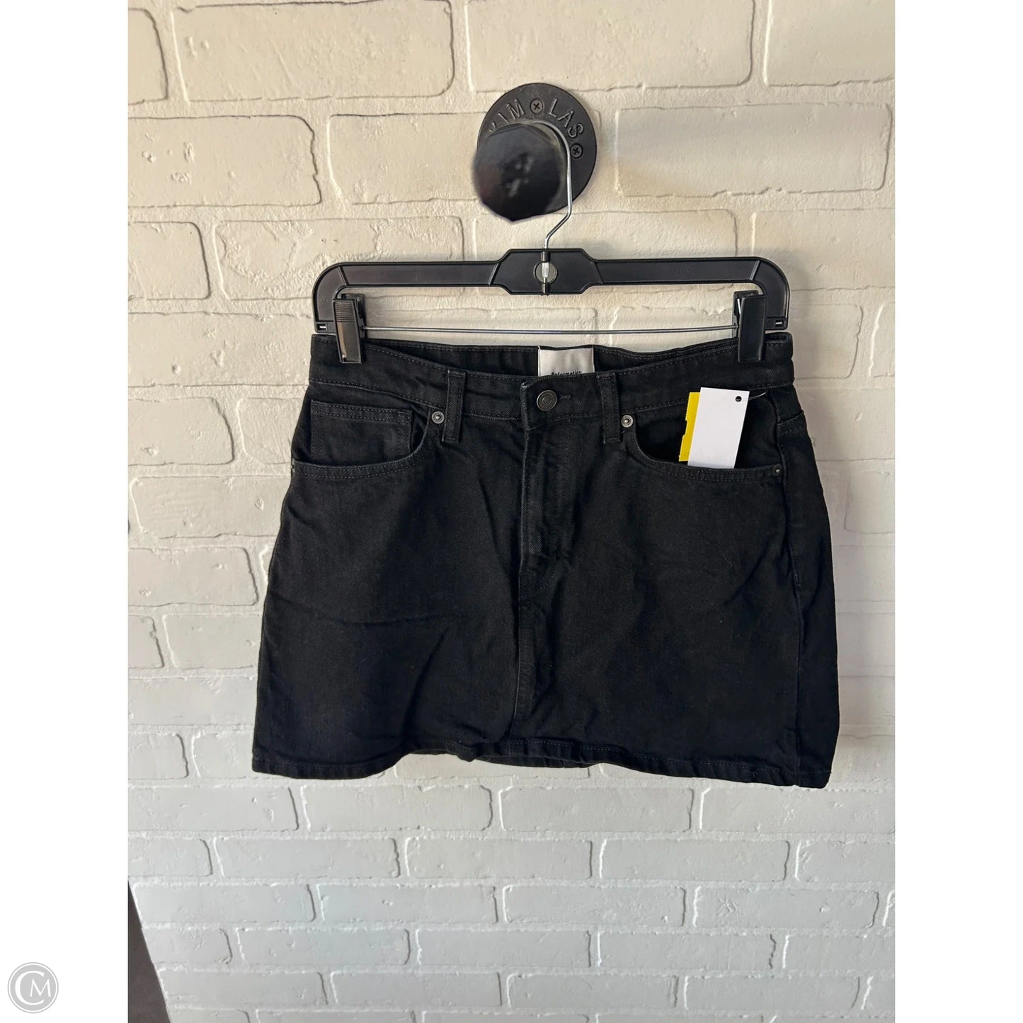 Skirt Mini & Short By Reformation In Black Denim, Size: 8