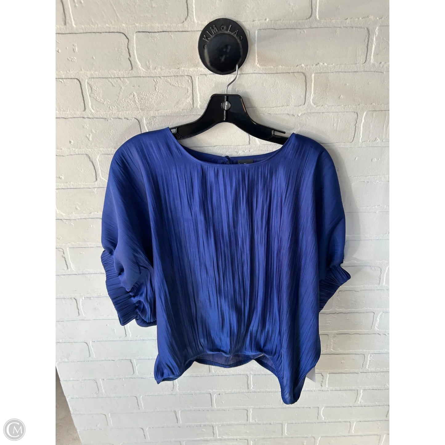 Top Short Sleeve By Worthington In Blue, Size: L