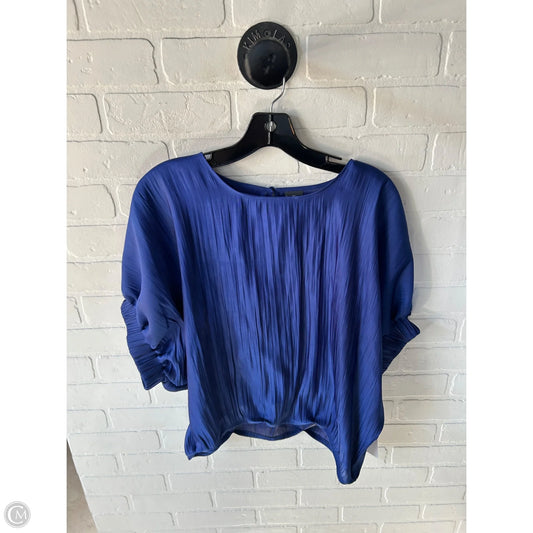 Top Short Sleeve By Worthington In Blue, Size: L