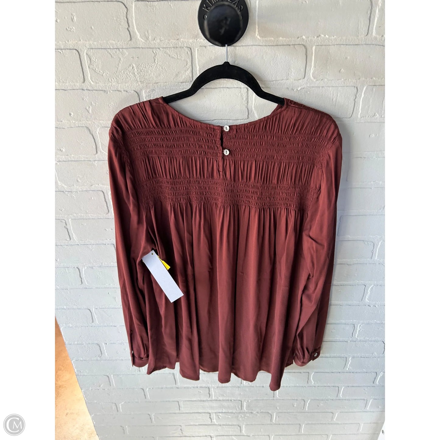 Top Long Sleeve By J. Jill In Brown, Size: L
