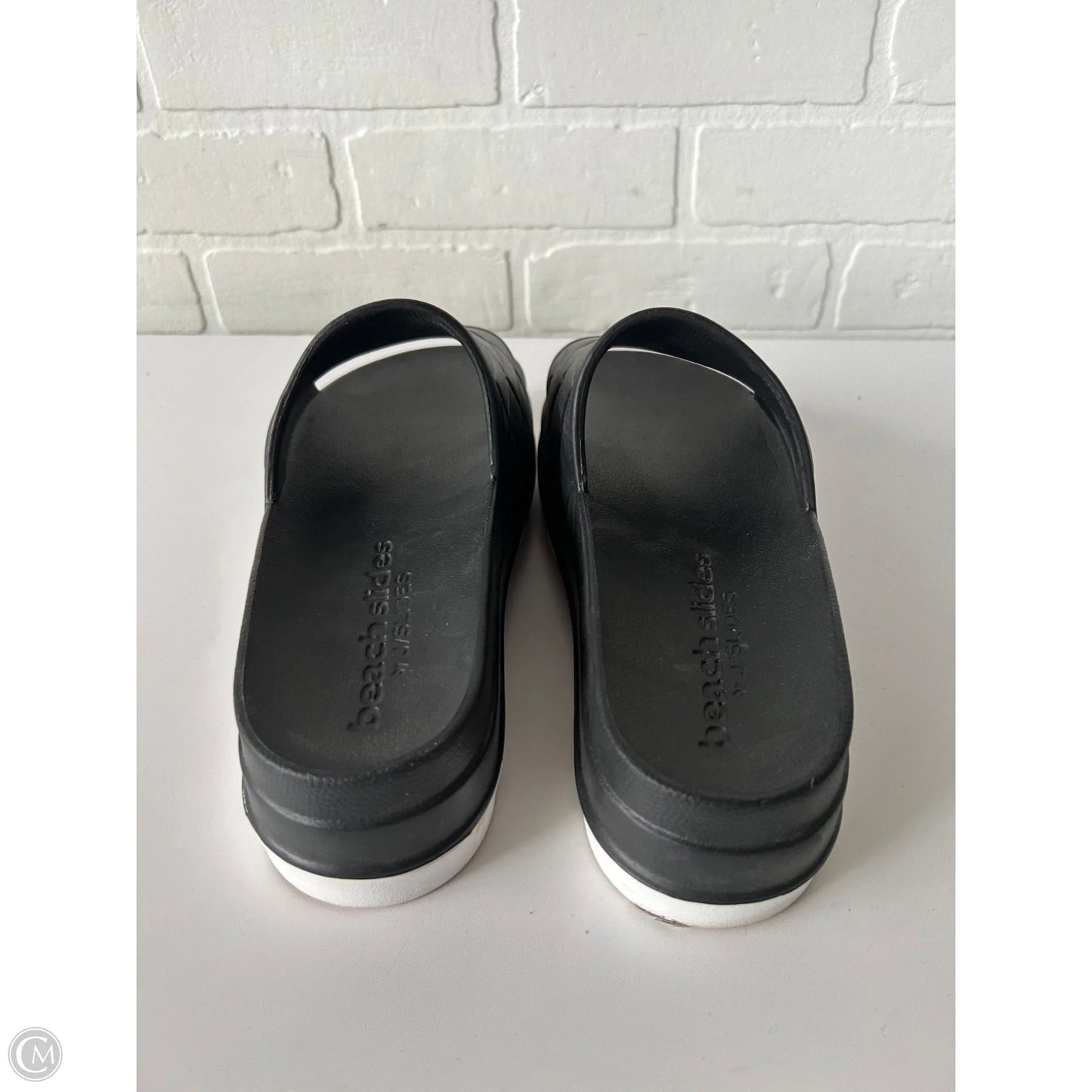 Sandals Flats By J Slides In Black, Size: 7