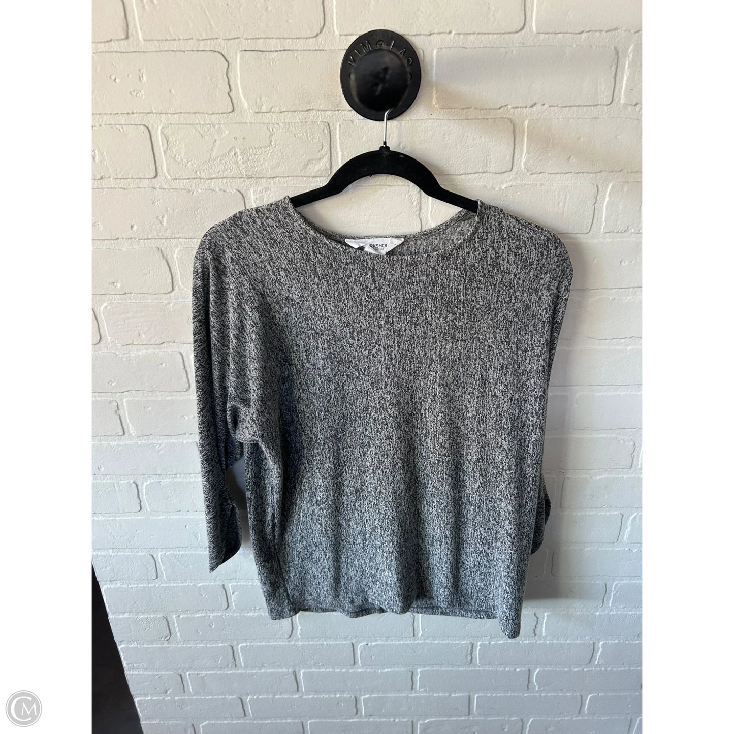 Top 3/4 Sleeve By Workshop In Grey, Size: S