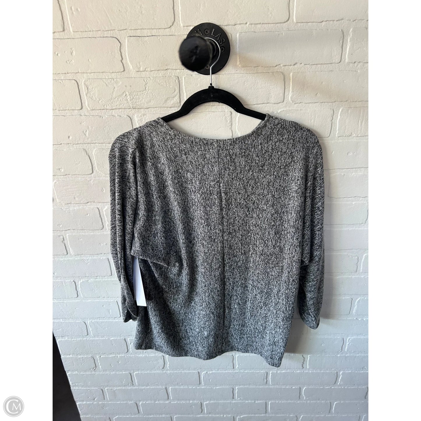 Top 3/4 Sleeve By Workshop In Grey, Size: S