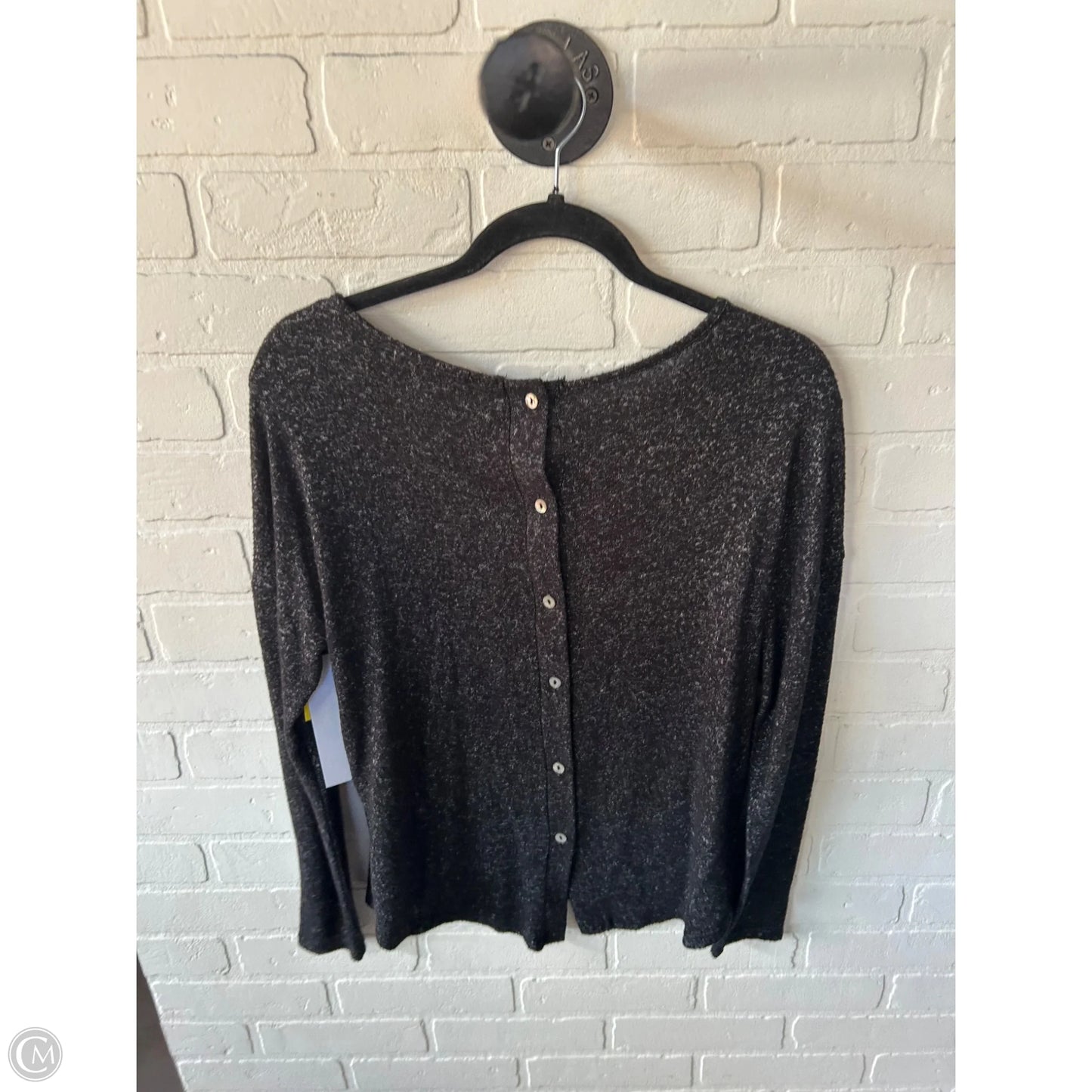 Top Long Sleeve By Green Envelope In Black, Size: S