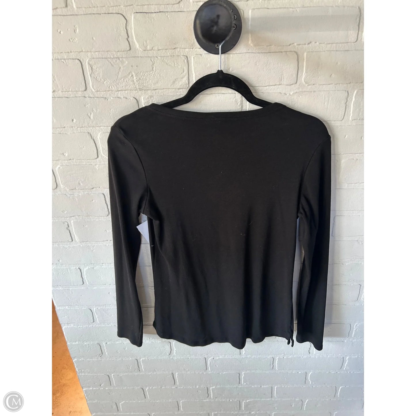 Top Long Sleeve Basic By Cynthia Rowley In Black, Size: S