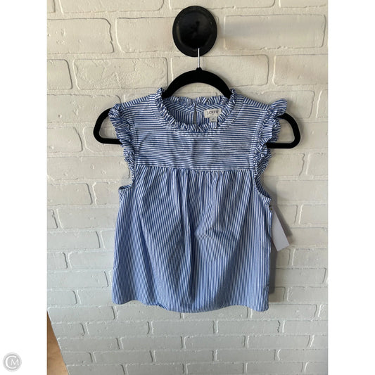 Top Sleeveless By J. Crew In Blue & White, Size: Xs