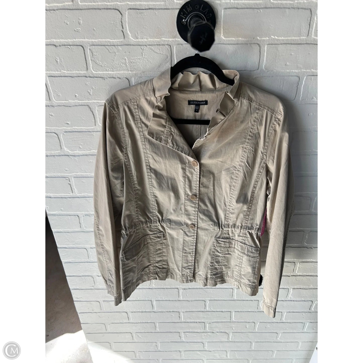 Jacket Other By Eileen Fisher In Tan, Size: L