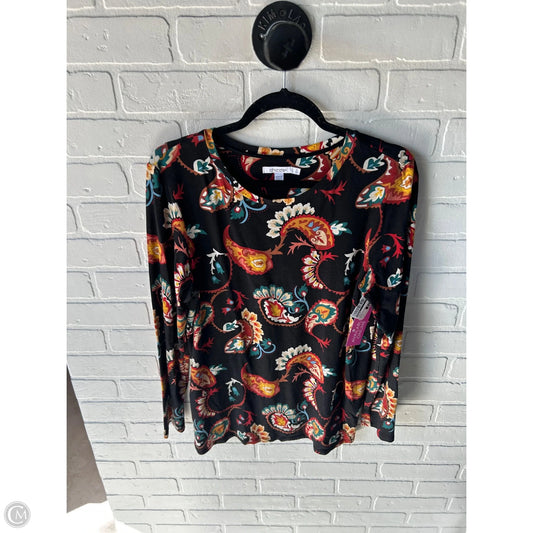 Top Long Sleeve By Chicos In Black, Size: L