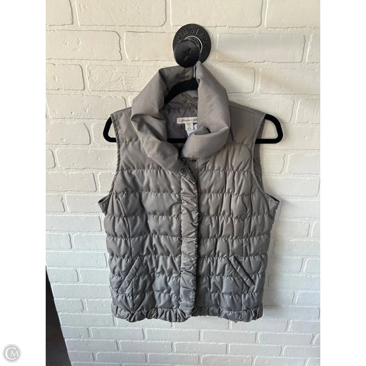 Vest Puffer & Quilted By Coldwater Creek In Grey, Size: M
