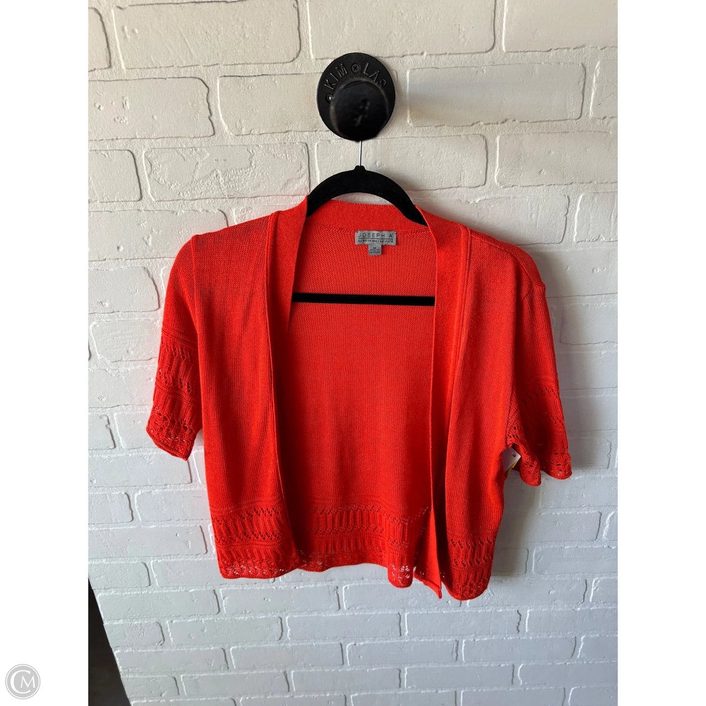 Sweater Cardigan By Joseph A. In Orange, Size: M