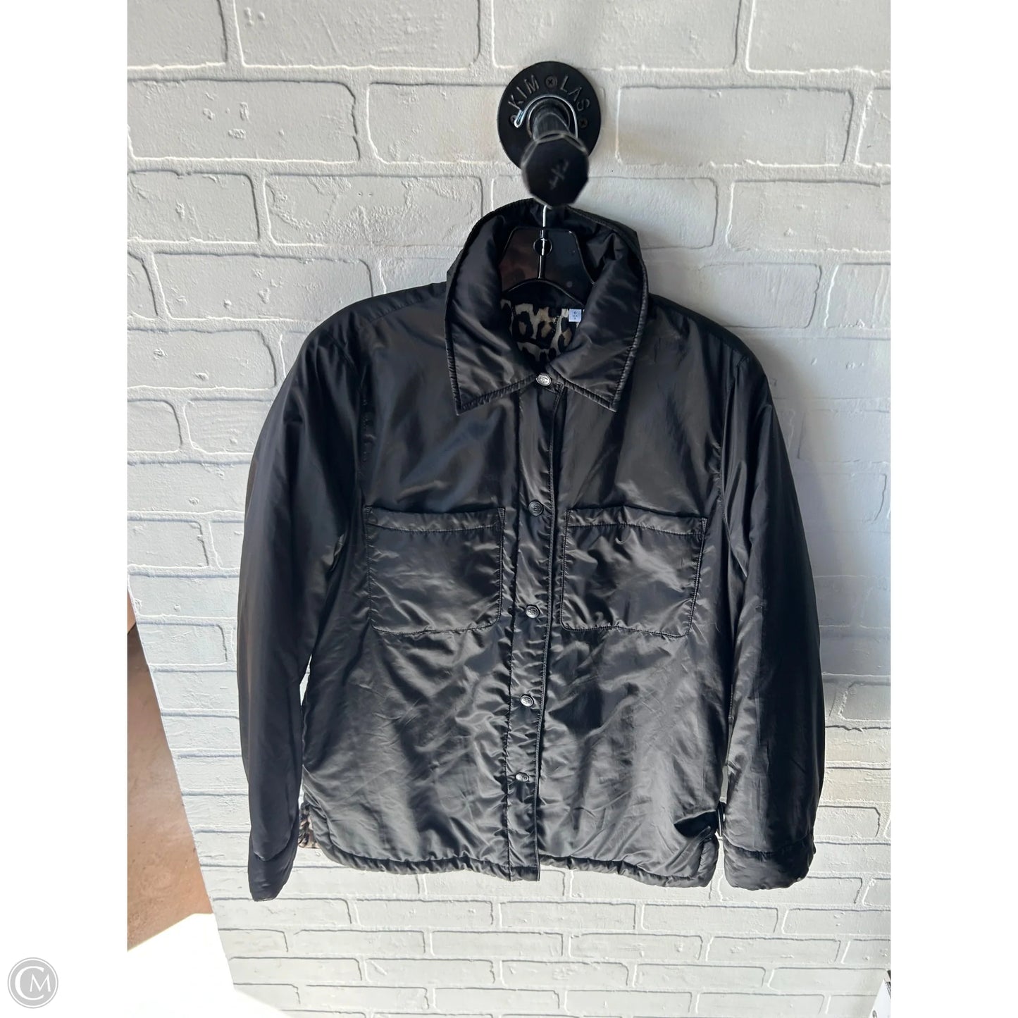 Jacket Shirt By Chicos In Black, Size: S