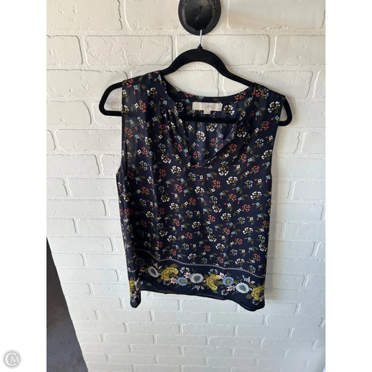 Top Sleeveless By Loft In Navy, Size: M