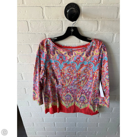 Top Long Sleeve By Talbots In Orange, Size: Lp