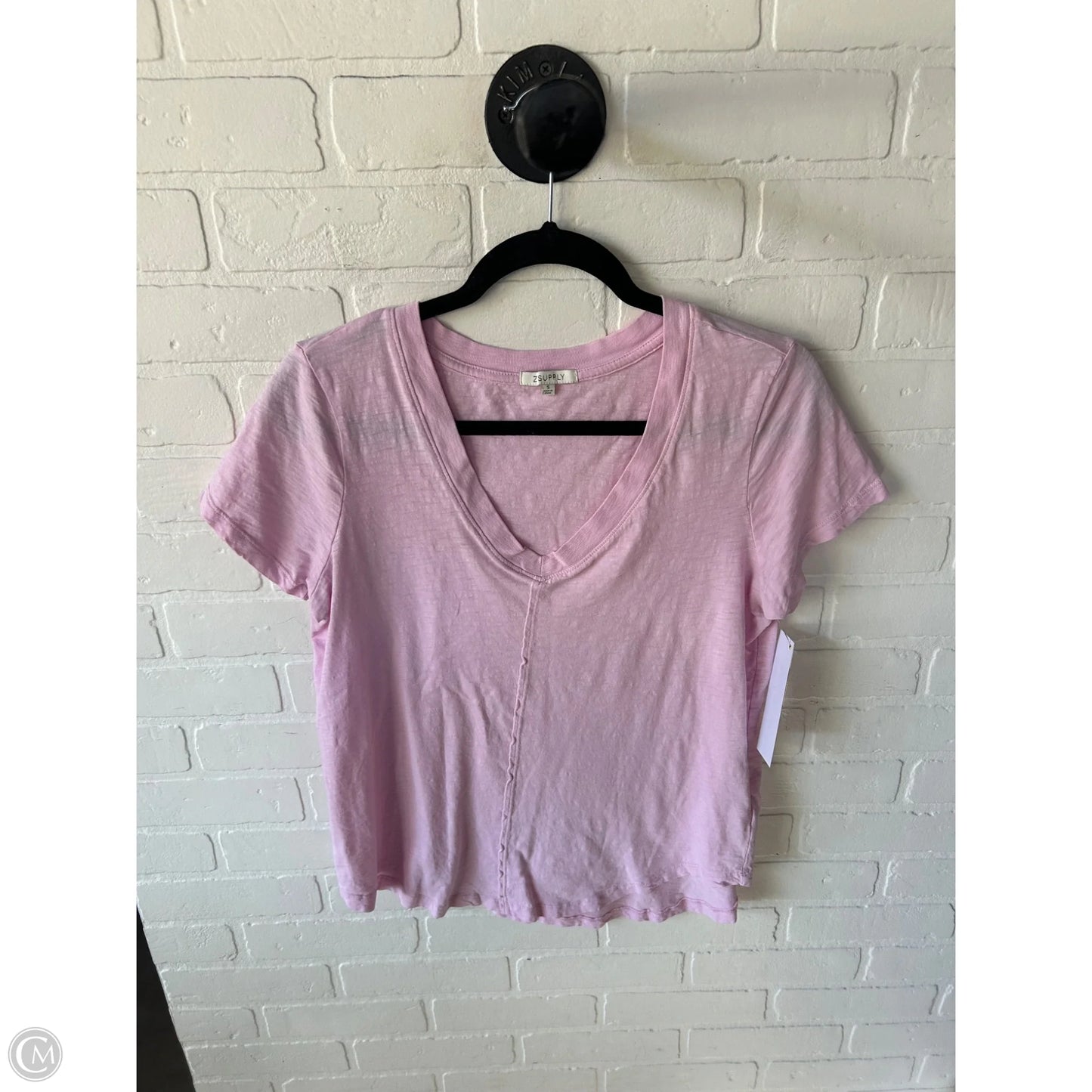 Top Short Sleeve Basic By Z Supply In Pink, Size: S