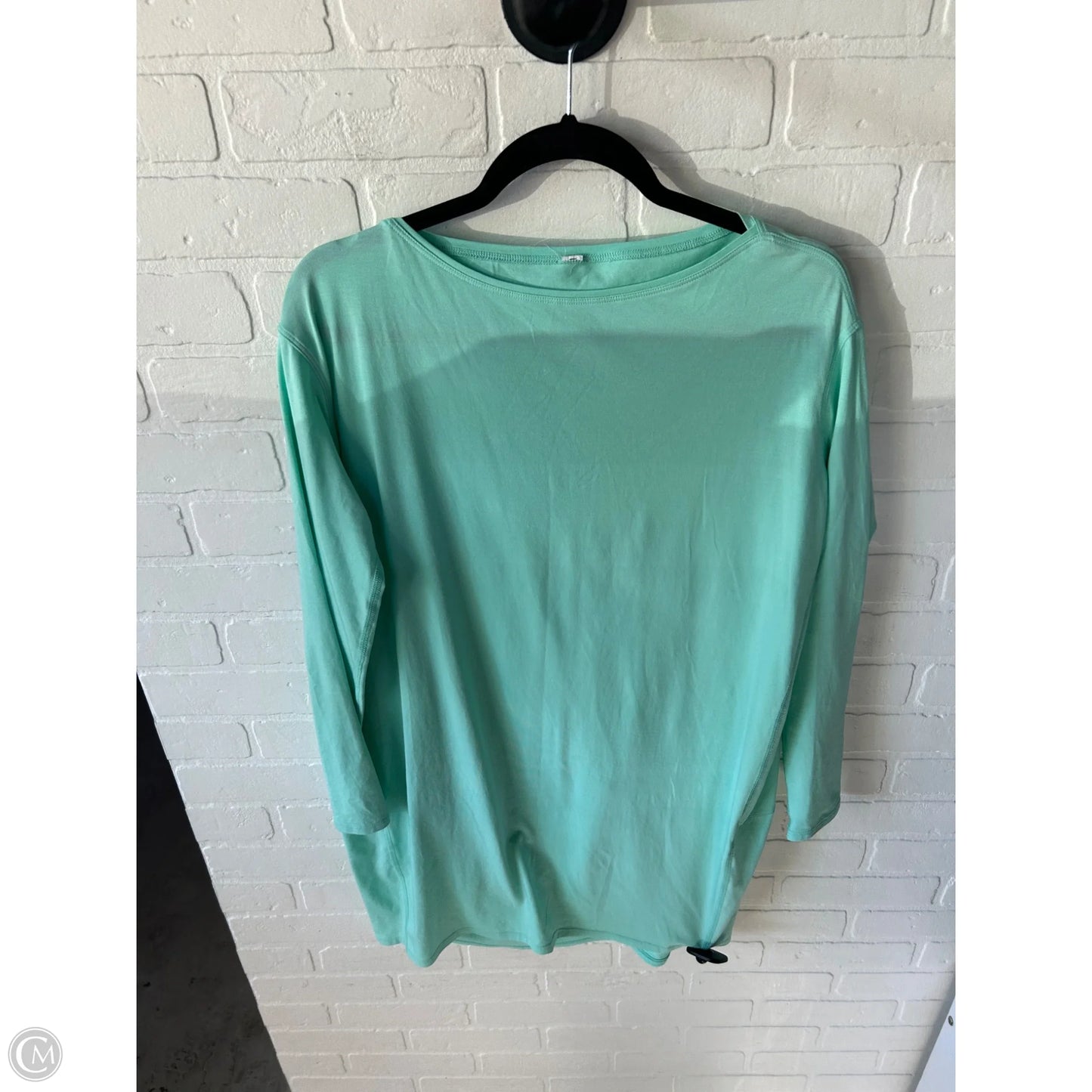 Athletic Top Long Sleeve Crewneck By Lululemon In Green, Size: Xl