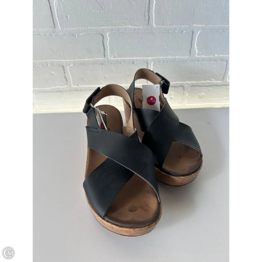 Sandals Heels Wedge By Clarks In Black, Size: 8