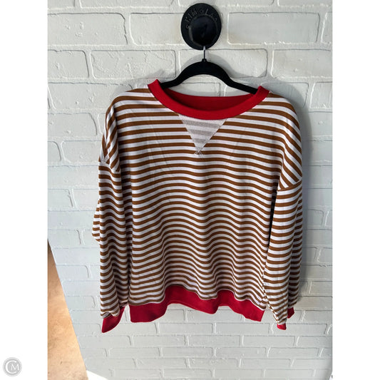 Sweatshirt Crewneck By Cme In Brown & White, Size: M