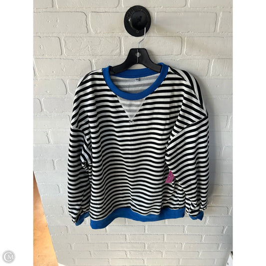 Sweatshirt Crewneck By Cme In Black & White, Size: M