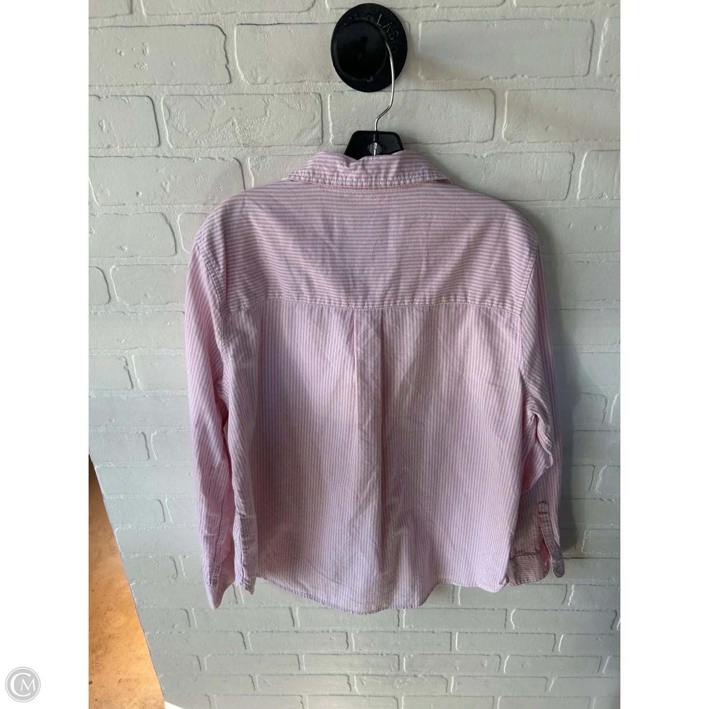 Top Long Sleeve By Lola River In Pink & White, Size: Xl