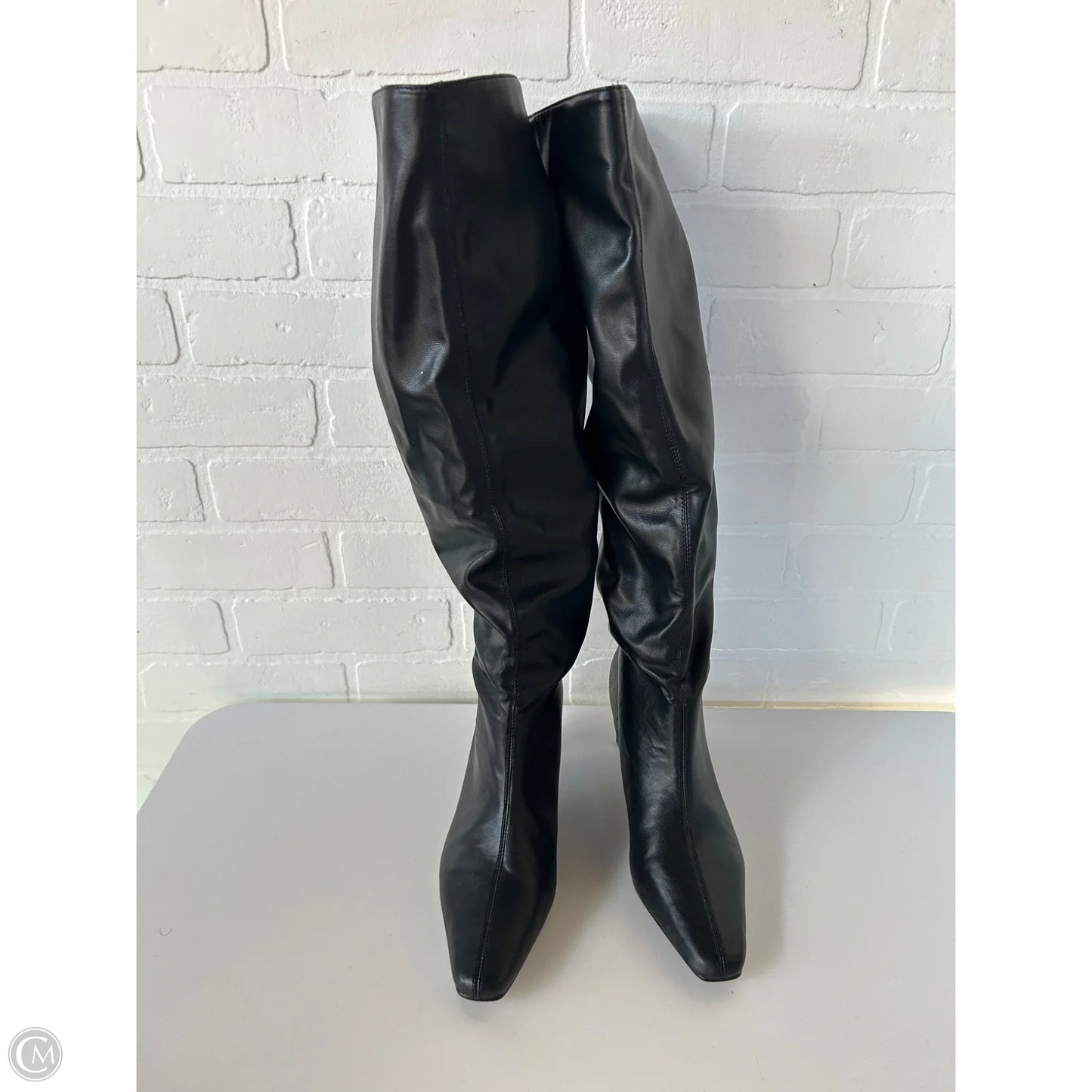 Boots Knee Heels By Banana Republic In Black, Size: 7.5