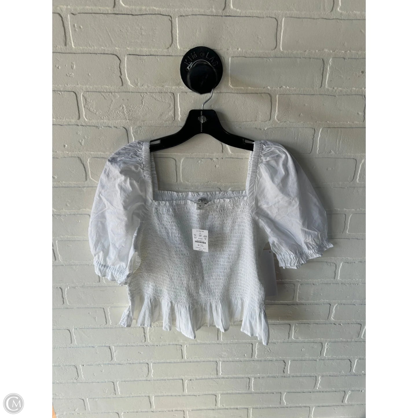 Top Short Sleeve By J. Crew In White, Size: M