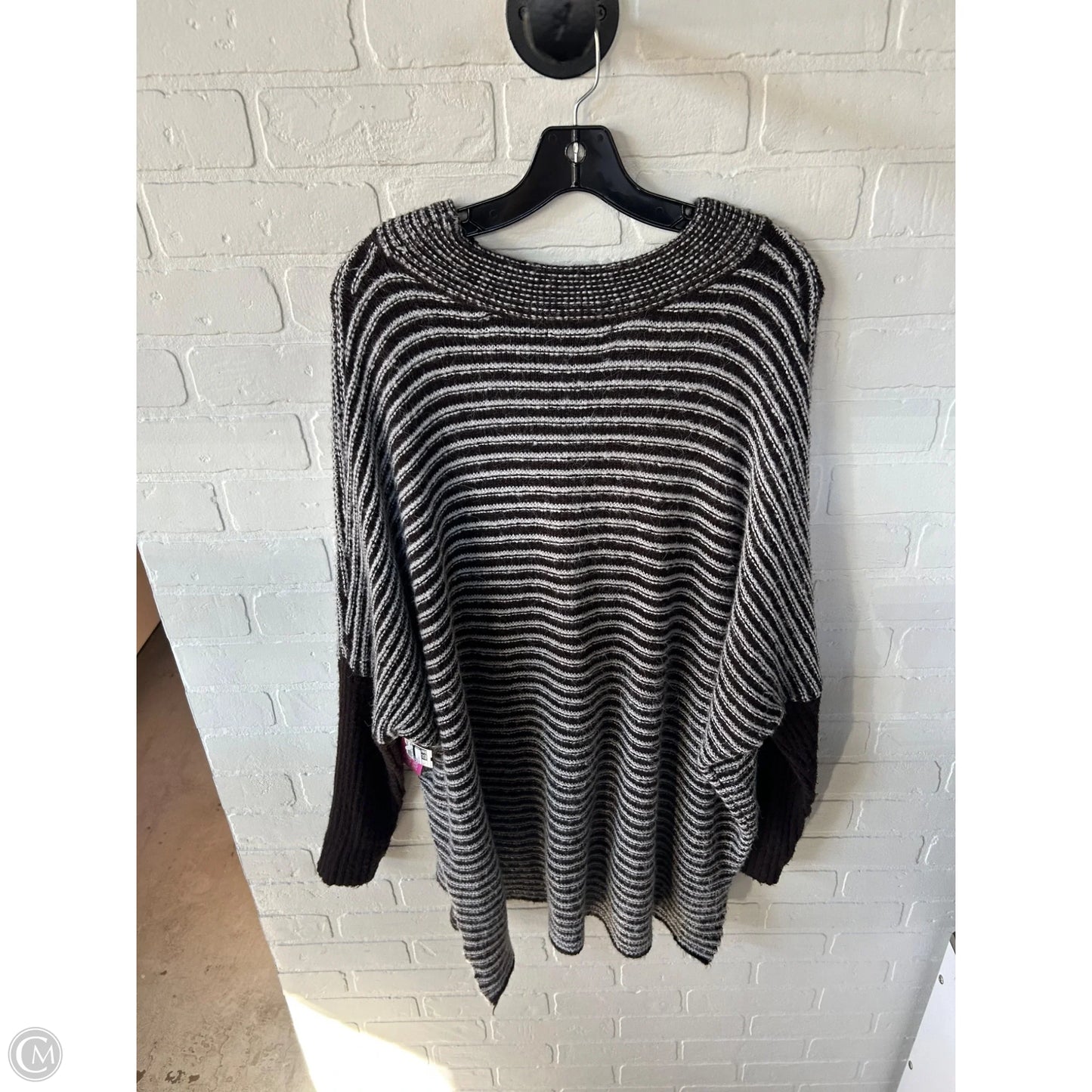 Sweater By Matty M In Brown & White, Size: L