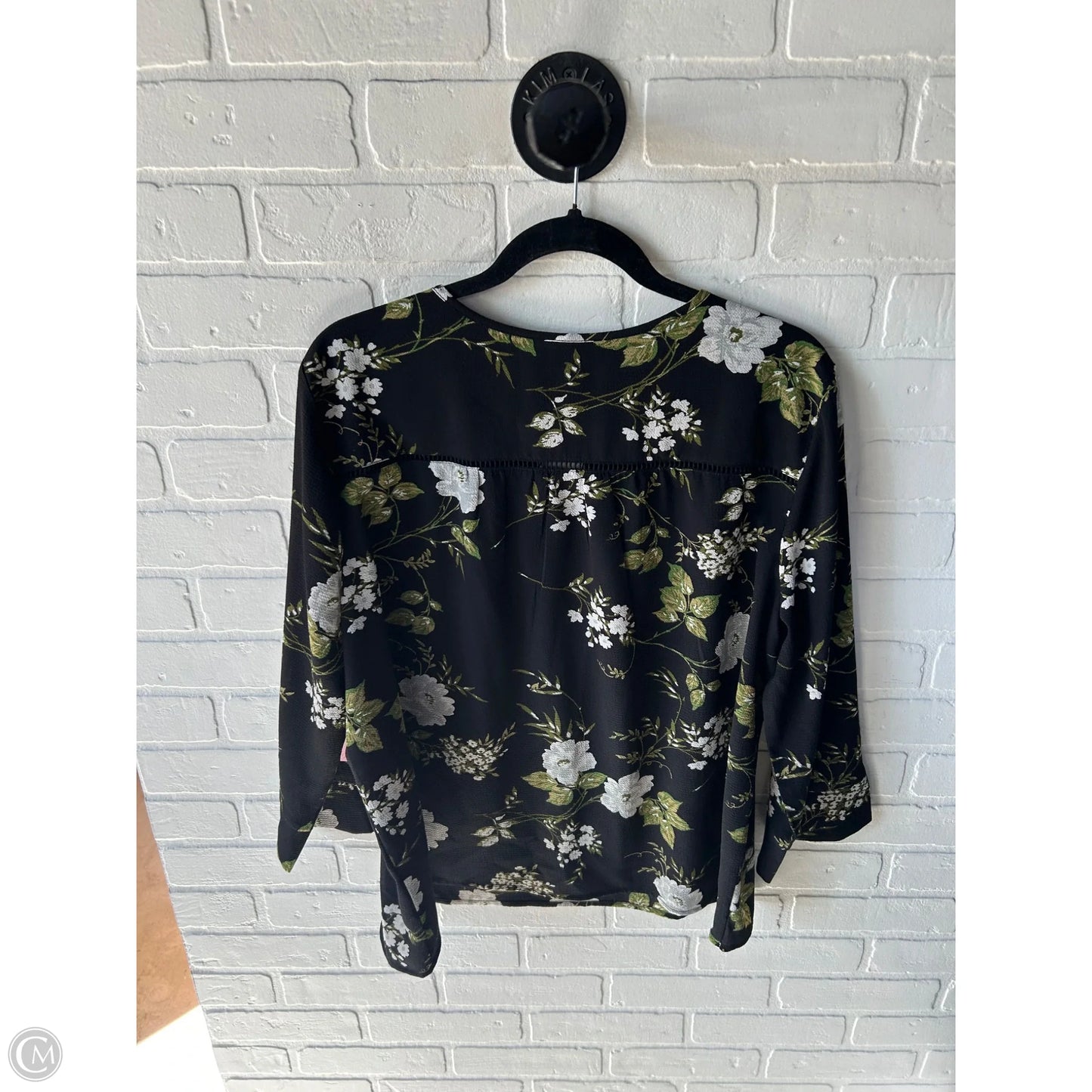 Top Long Sleeve By Fever In Black & Blue, Size: Xl