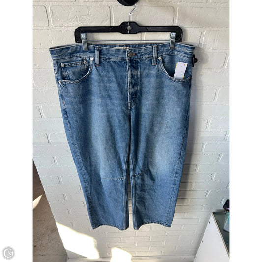 Jeans Straight By Madewell In Blue Denim, Size: 12