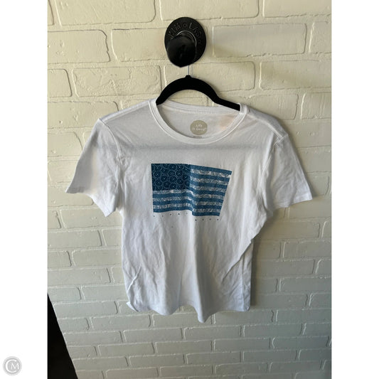Top Short Sleeve Basic By Life Is Good In White, Size: S