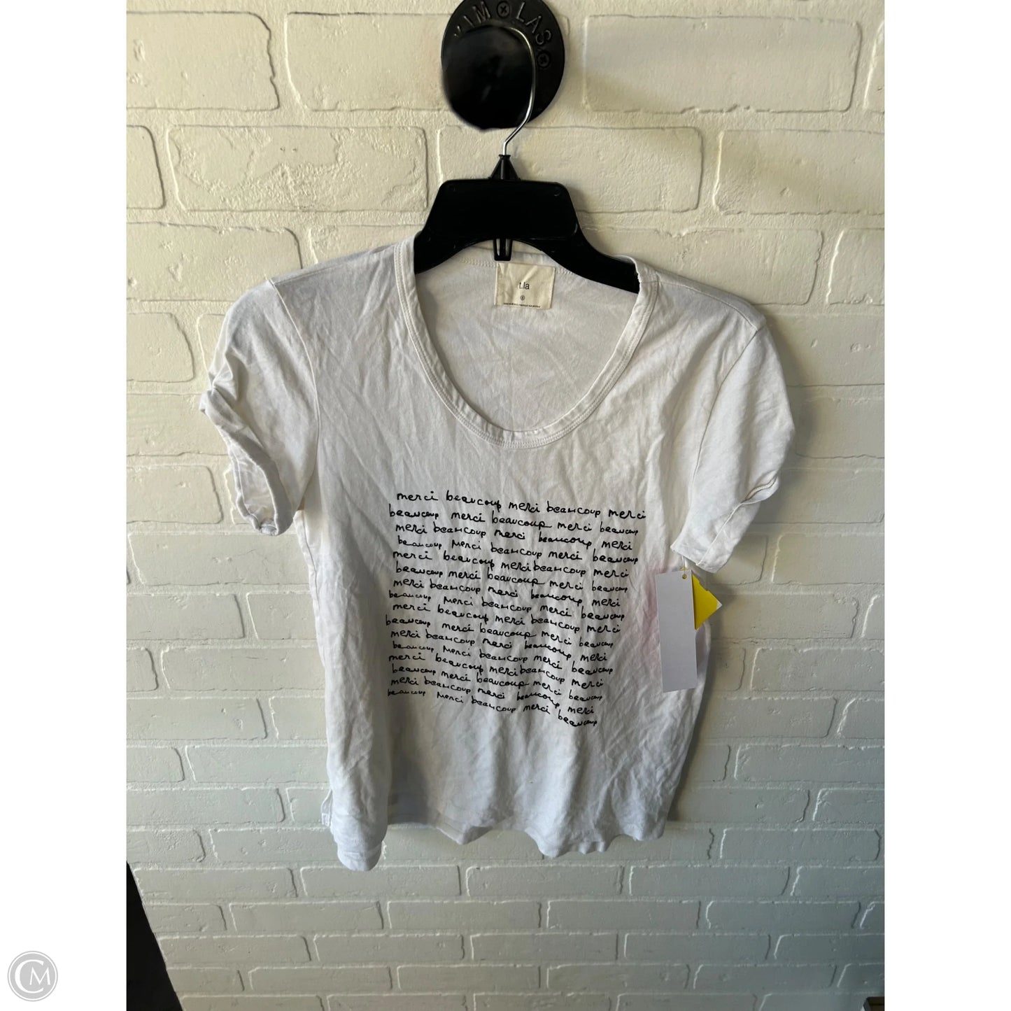 Top Short Sleeve By T.la In Cream, Size: S