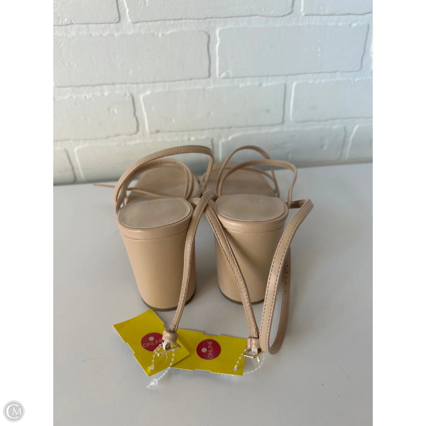 Sandals Heels Block By Dream Pairs In Tan, Size: 8.5