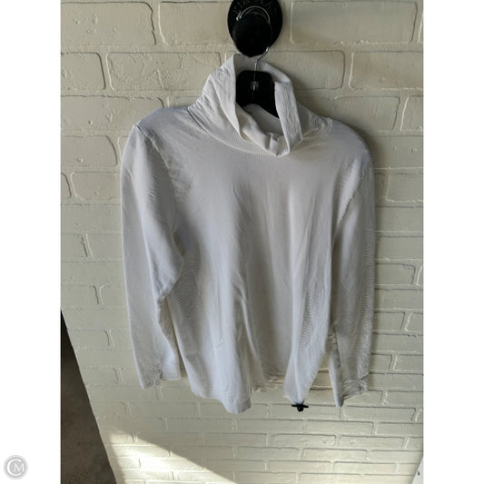 Athletic Top Long Sleeve Collar By Athleta In White, Size: 1x