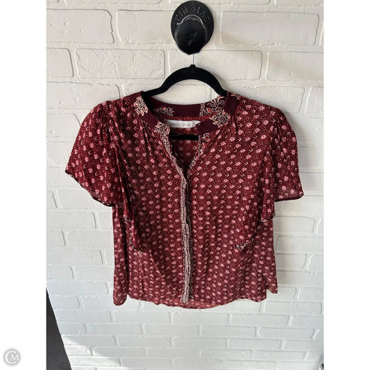 Top Short Sleeve By Bishop + Young In Red, Size: L
