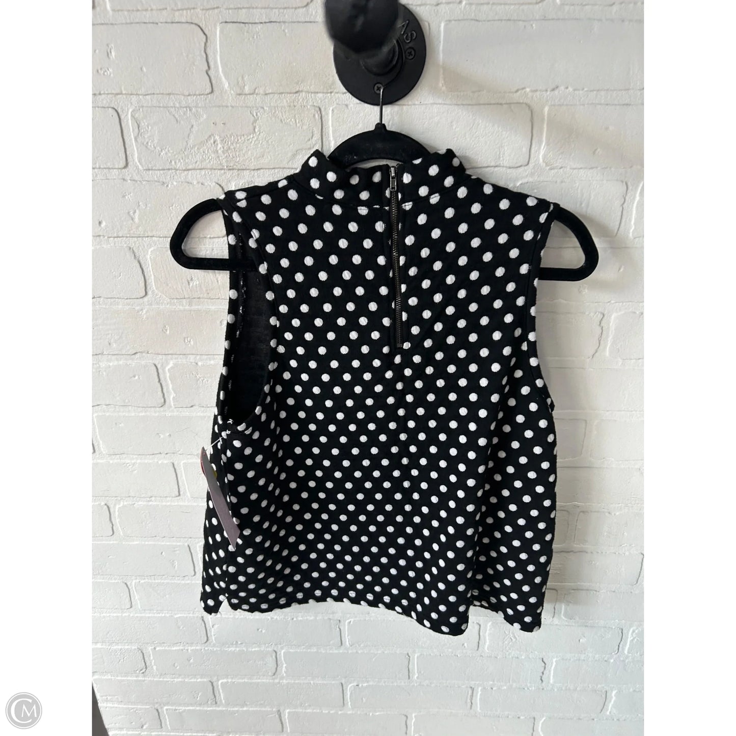 Top Sleeveless By Anthropologie In Black & White, Size: M