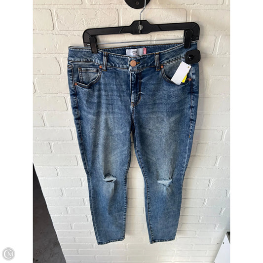 Jeans Skinny By Cabi In Blue Denim, Size: 10