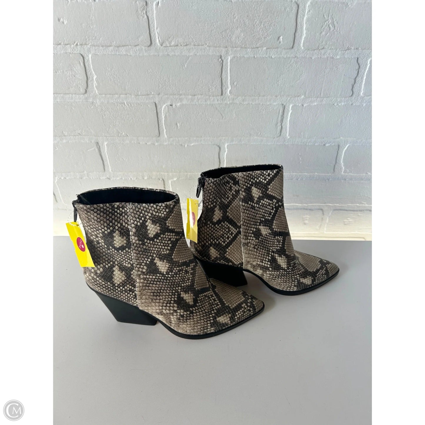 Boots Ankle Heels By Dolce Vita In Cream & Grey, Size: 6