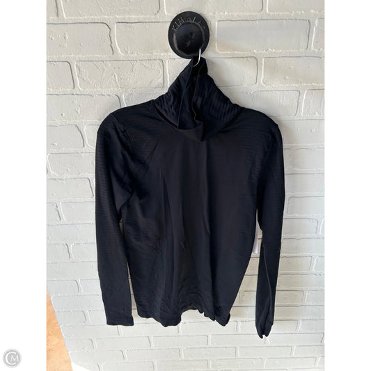 Athletic Top Long Sleeve Collar By Athleta In Black, Size: M