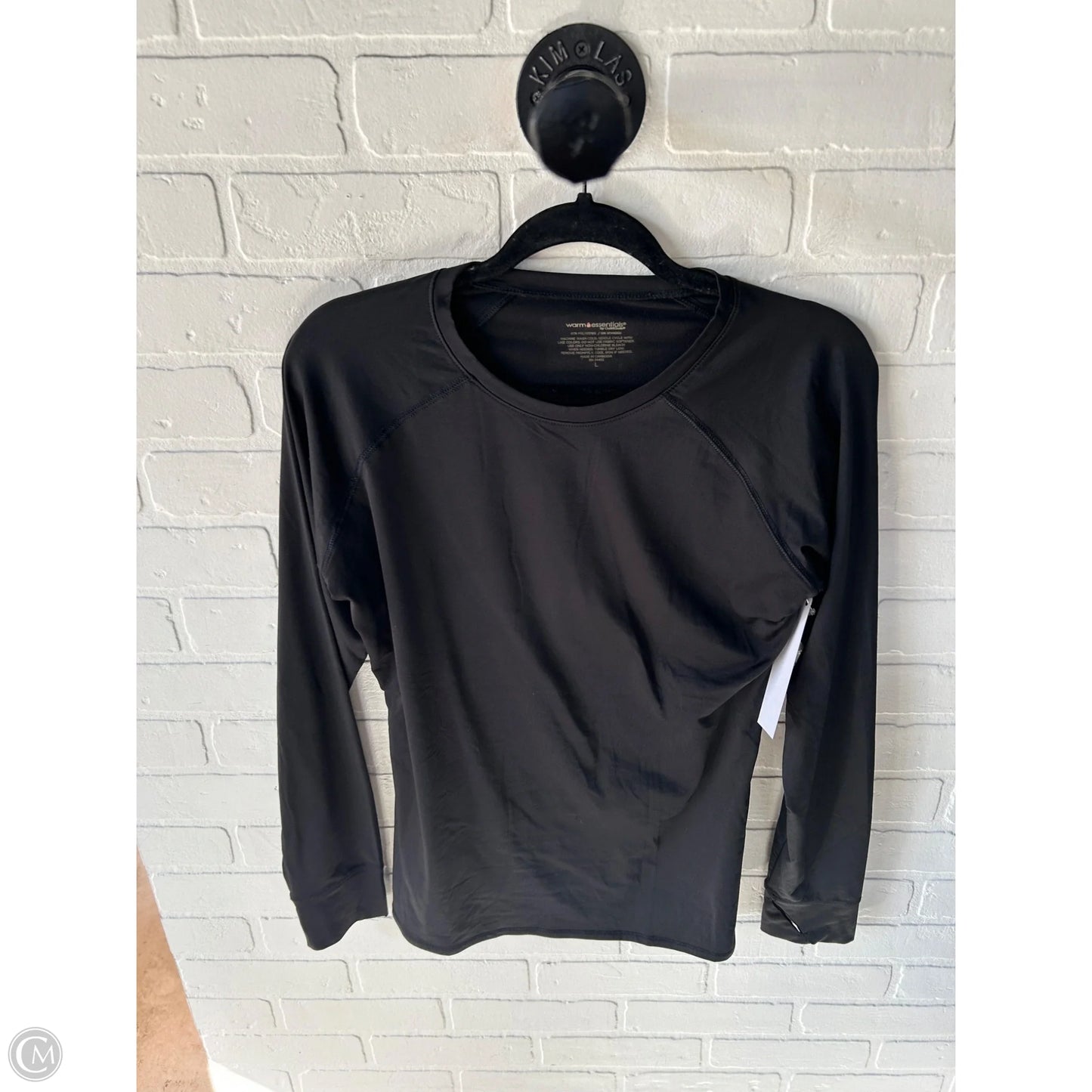 Top Long Sleeve Basic By Cuddl Duds In Black, Size: L