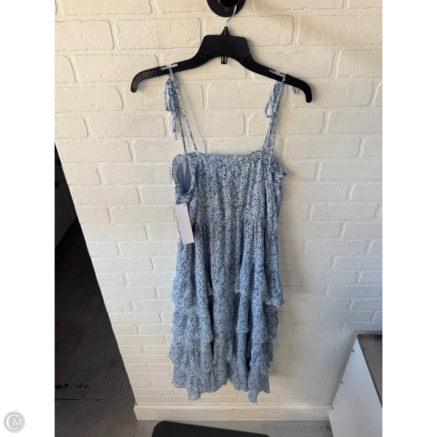 Dress Casual Midi By Lucy Paris In Blue & White, Size: L