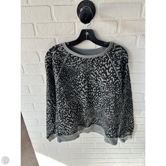 Sweatshirt Crewneck By Cmc In Black & Grey, Size: M