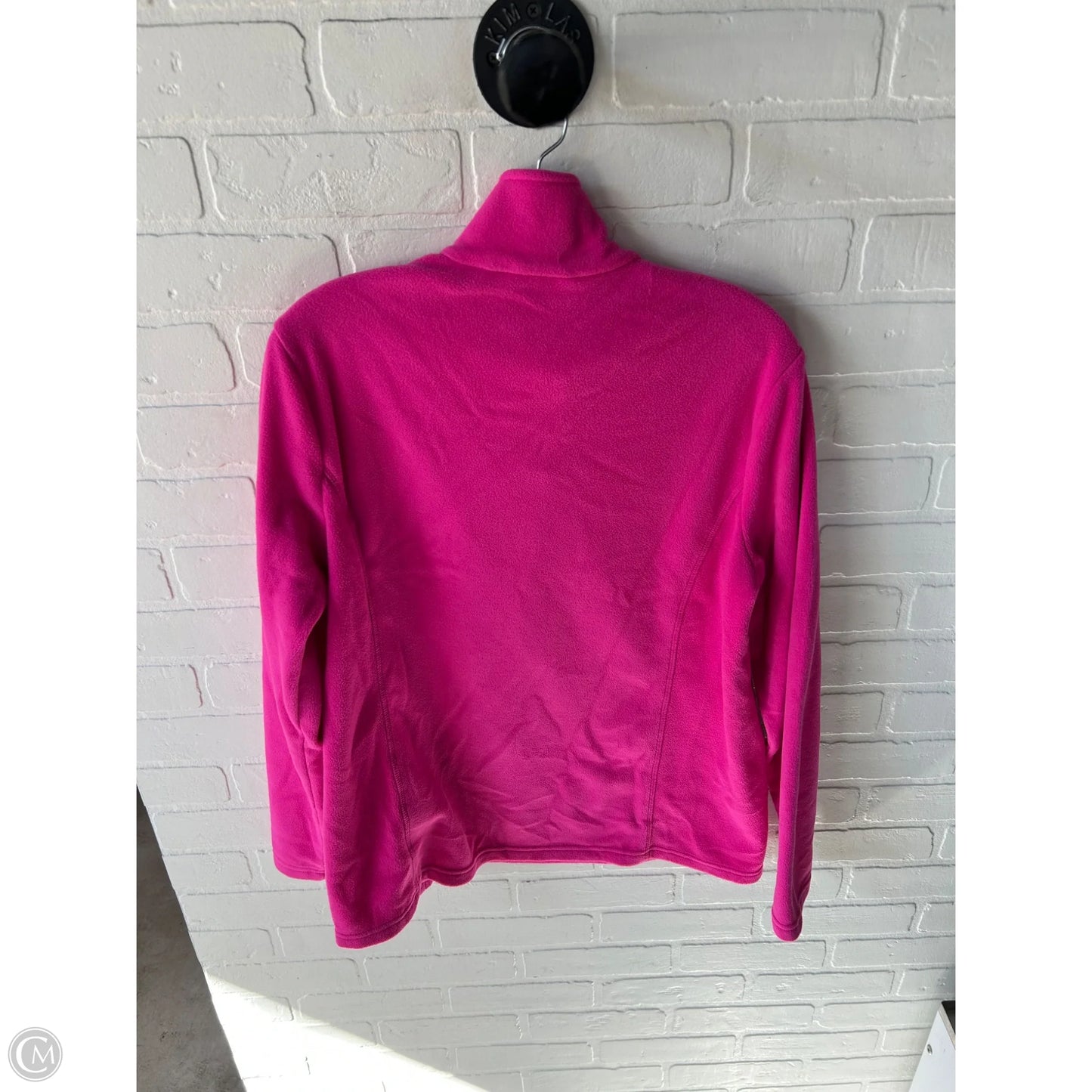 Jacket Fleece By Lands End In Pink, Size: M