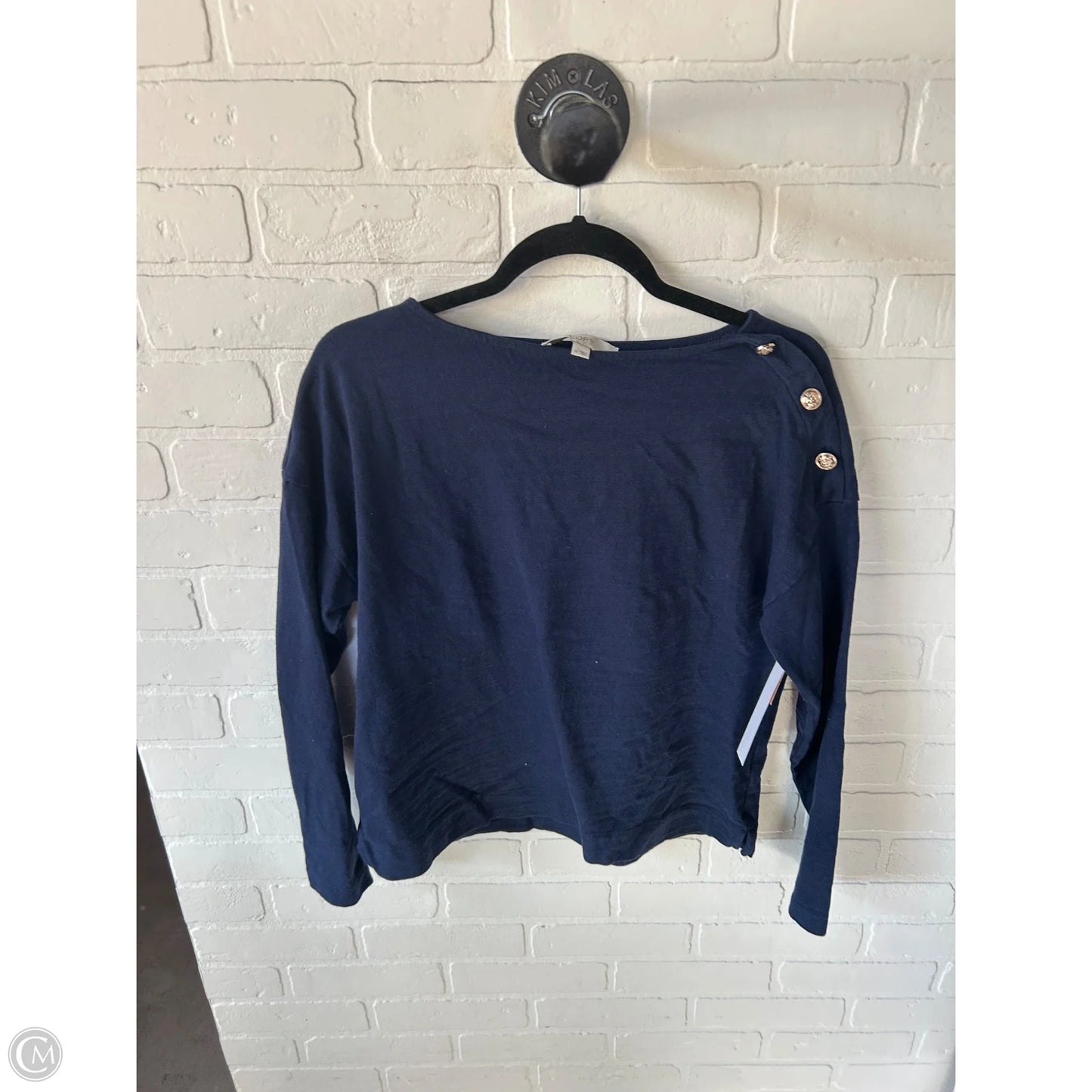 Top Long Sleeve By Loft In Blue, Size: M
