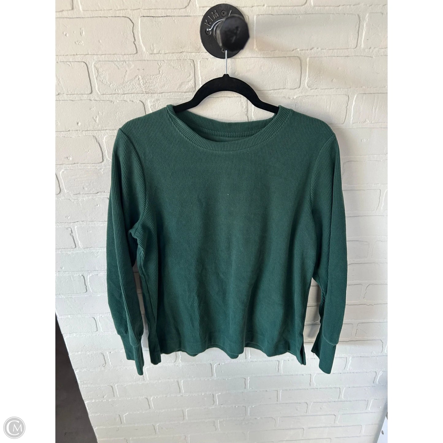 Sweatshirt Crewneck By Cuddl Duds In Green, Size: M