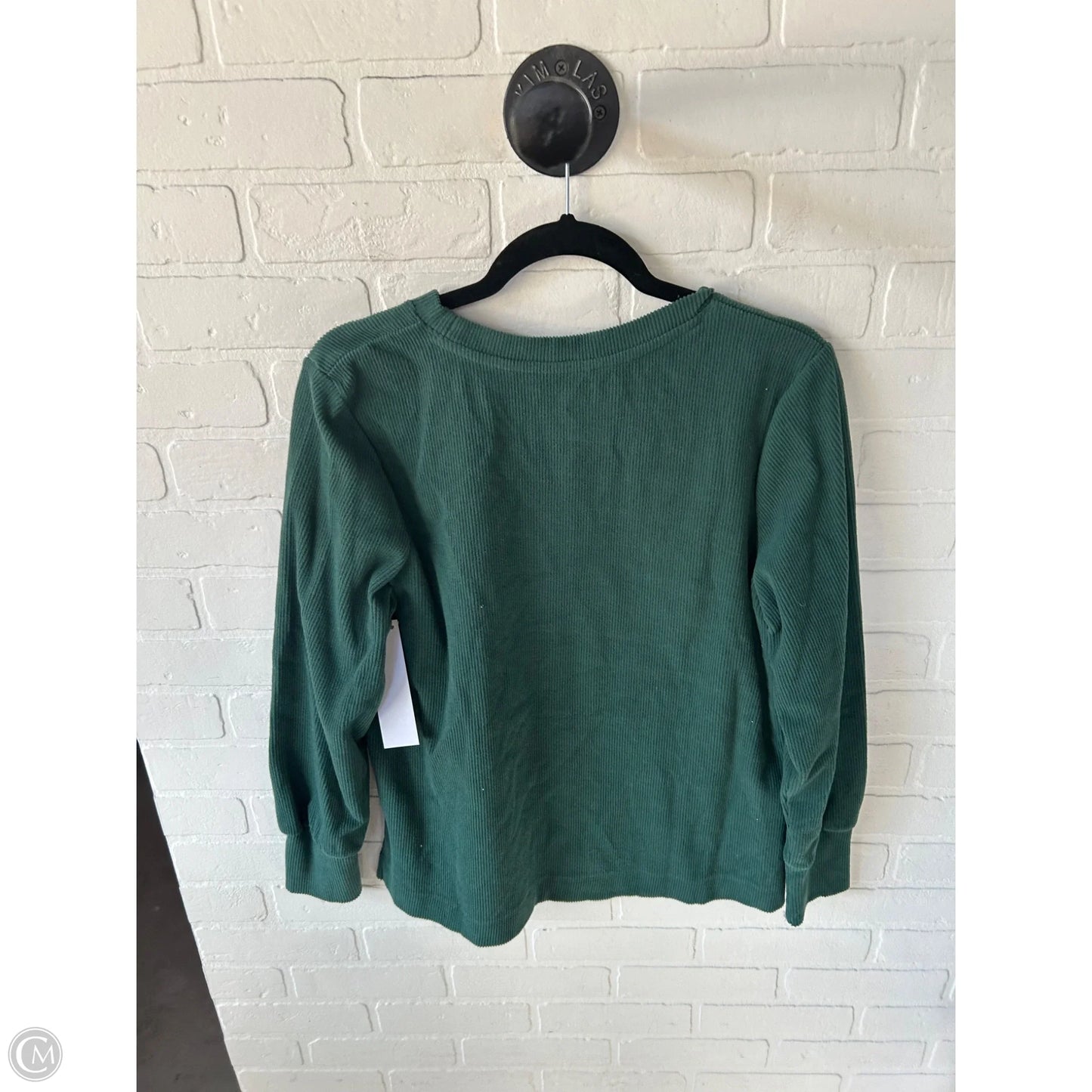 Sweatshirt Crewneck By Cuddl Duds In Green, Size: M