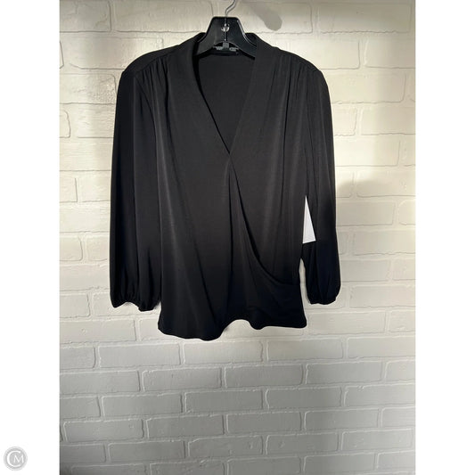 Top Long Sleeve By Adrianna Papell In Black, Size: M